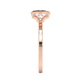 Princess Half Bezel Lab Grown Diamond Engagement Ring