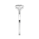 Princess Half Bezel Lab Grown Diamond Engagement Ring