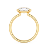 Radiant Half Bezel Lab Grown Diamond Engagement Ring