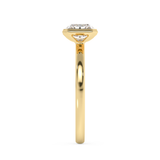 Radiant Half Bezel Lab Grown Diamond Engagement Ring