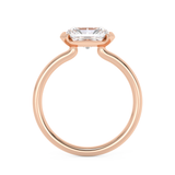 Radiant Half Bezel Lab Grown Diamond Engagement Ring