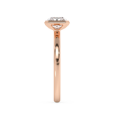 Radiant Half Bezel Lab Grown Diamond Engagement Ring