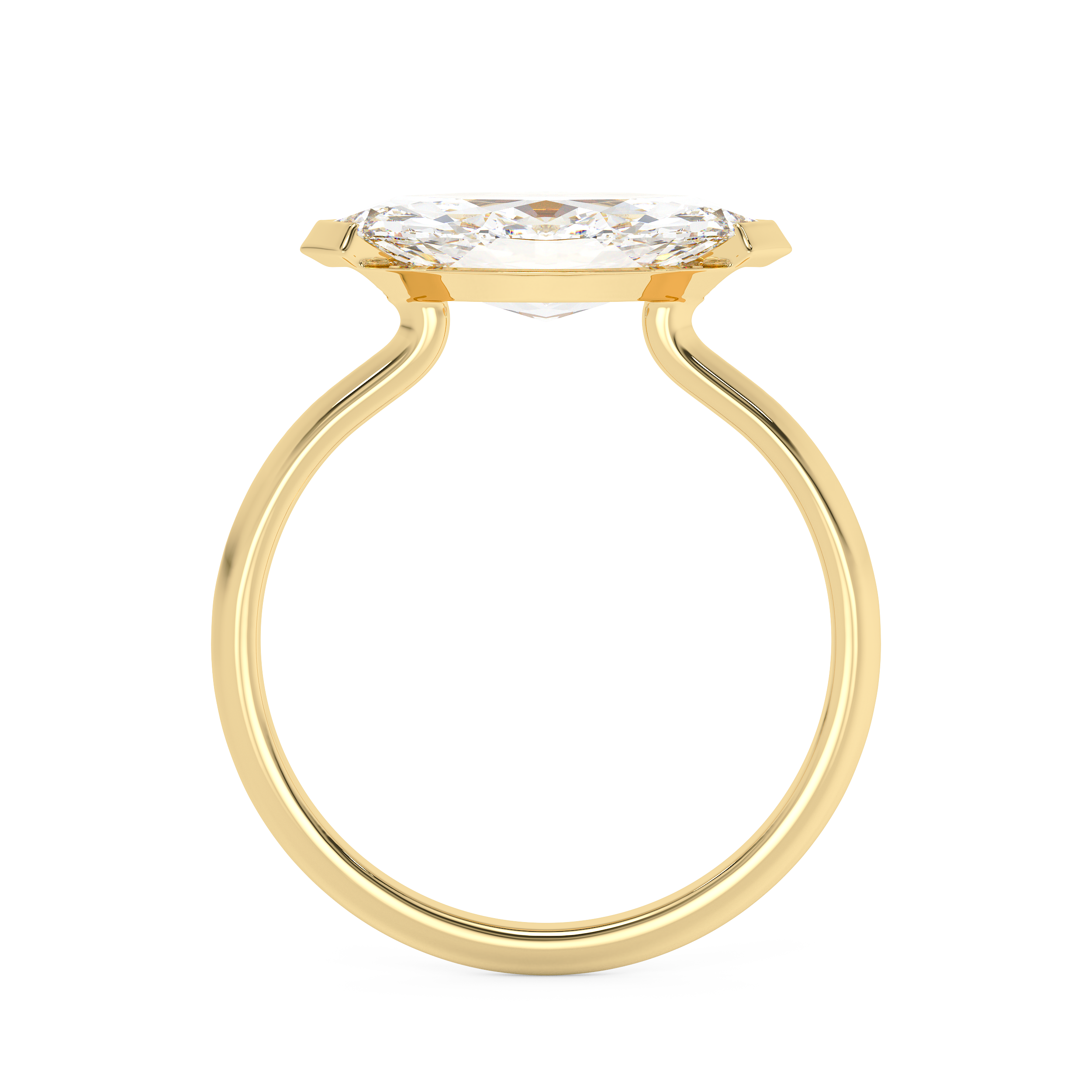 East West Marquise Solitaire Lab Grown Diamond Engagement Ring
