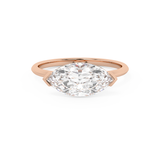 East West Marquise Solitaire Lab Grown Diamond Engagement Ring