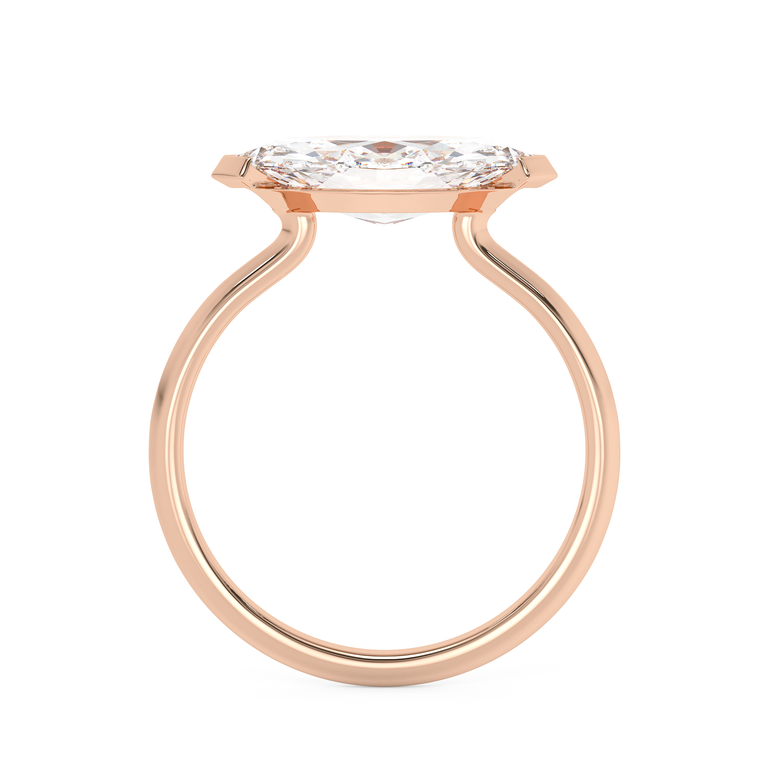 East West Marquise Solitaire Lab Grown Diamond Engagement Ring