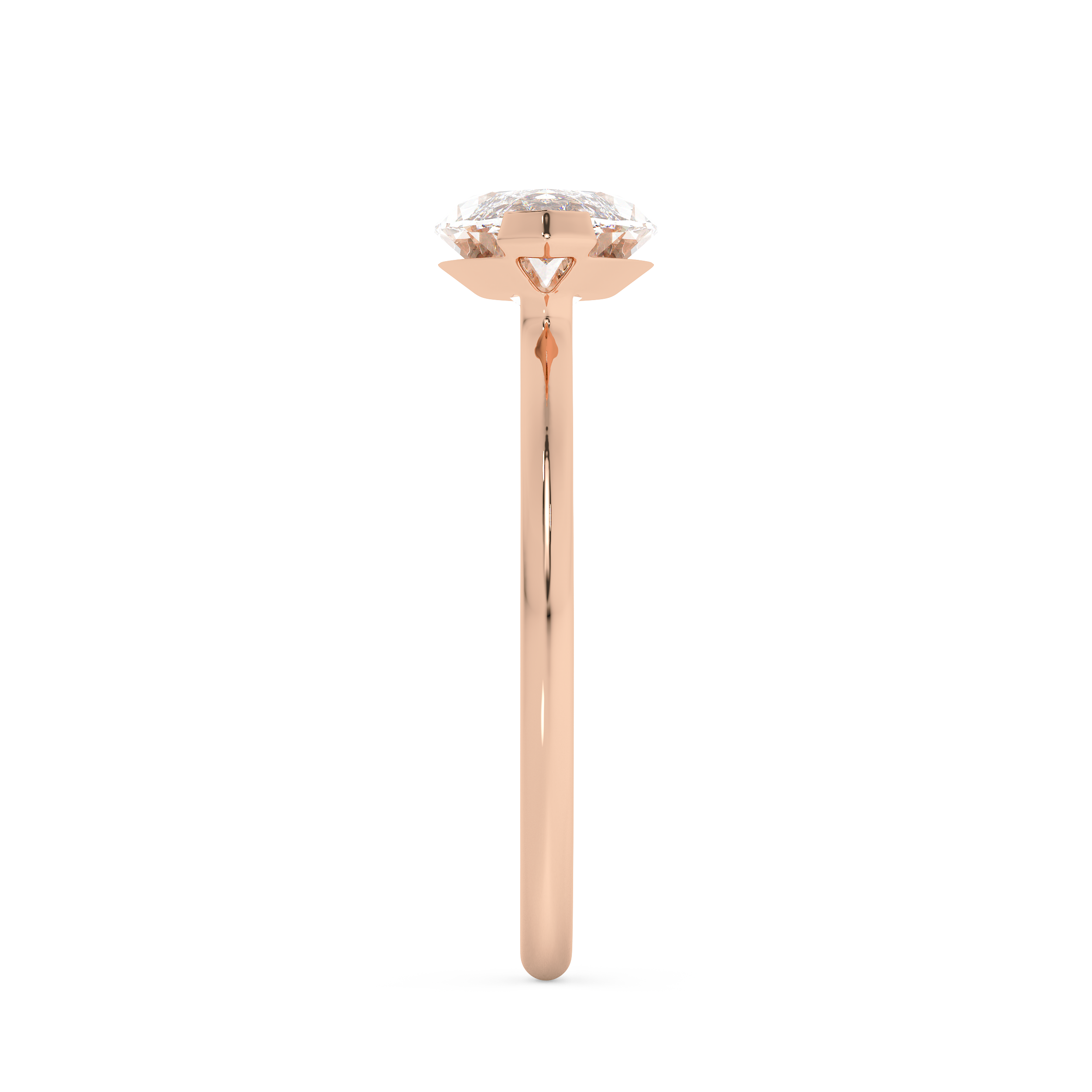 East West Marquise Solitaire Lab Grown Diamond Engagement Ring