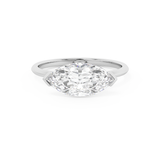 East West Marquise Solitaire Lab Grown Diamond Engagement Ring
