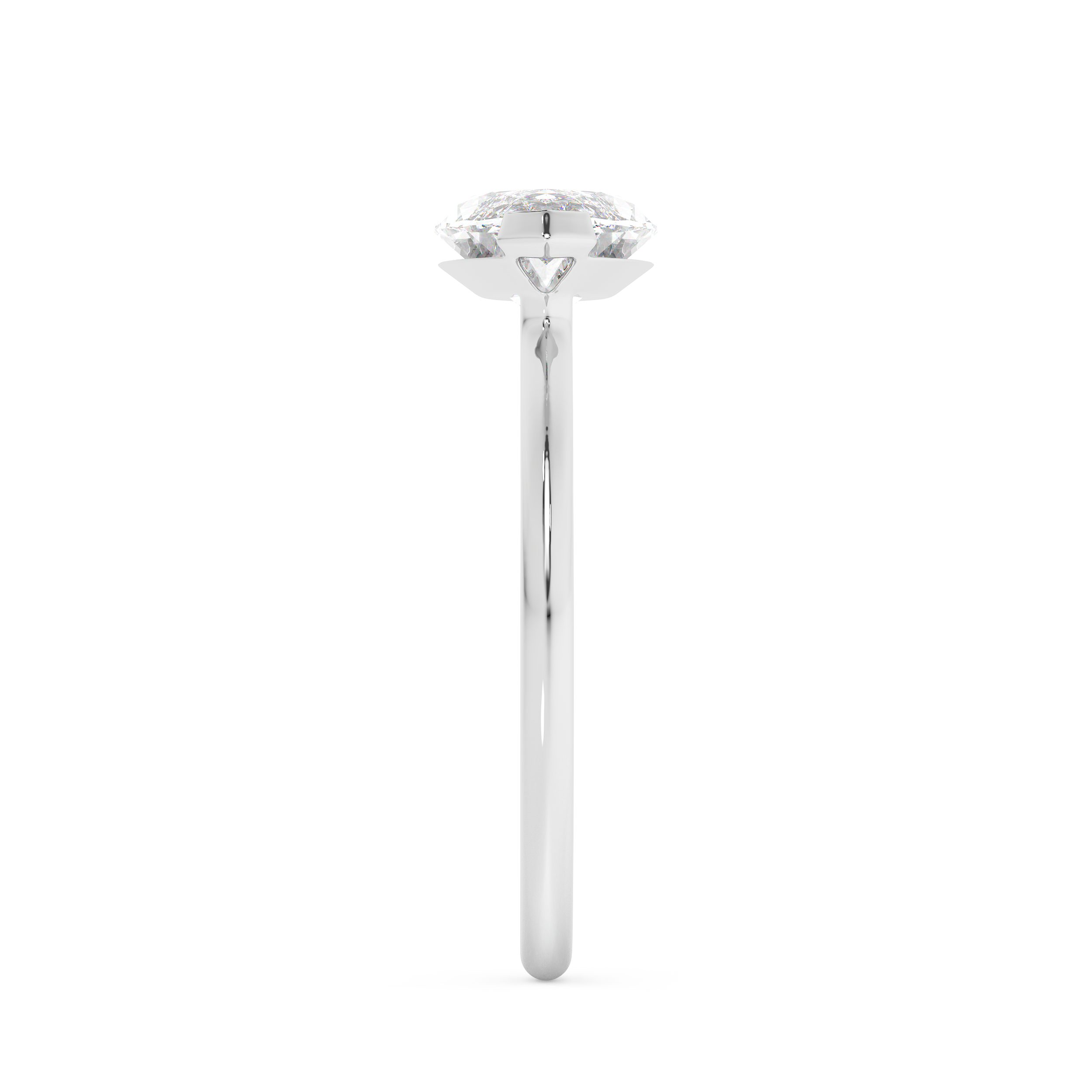 East West Marquise Solitaire Lab Grown Diamond Engagement Ring