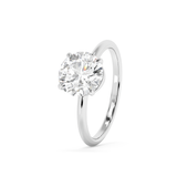 Round Solitaire Lab Grown Diamond Engagement Ring