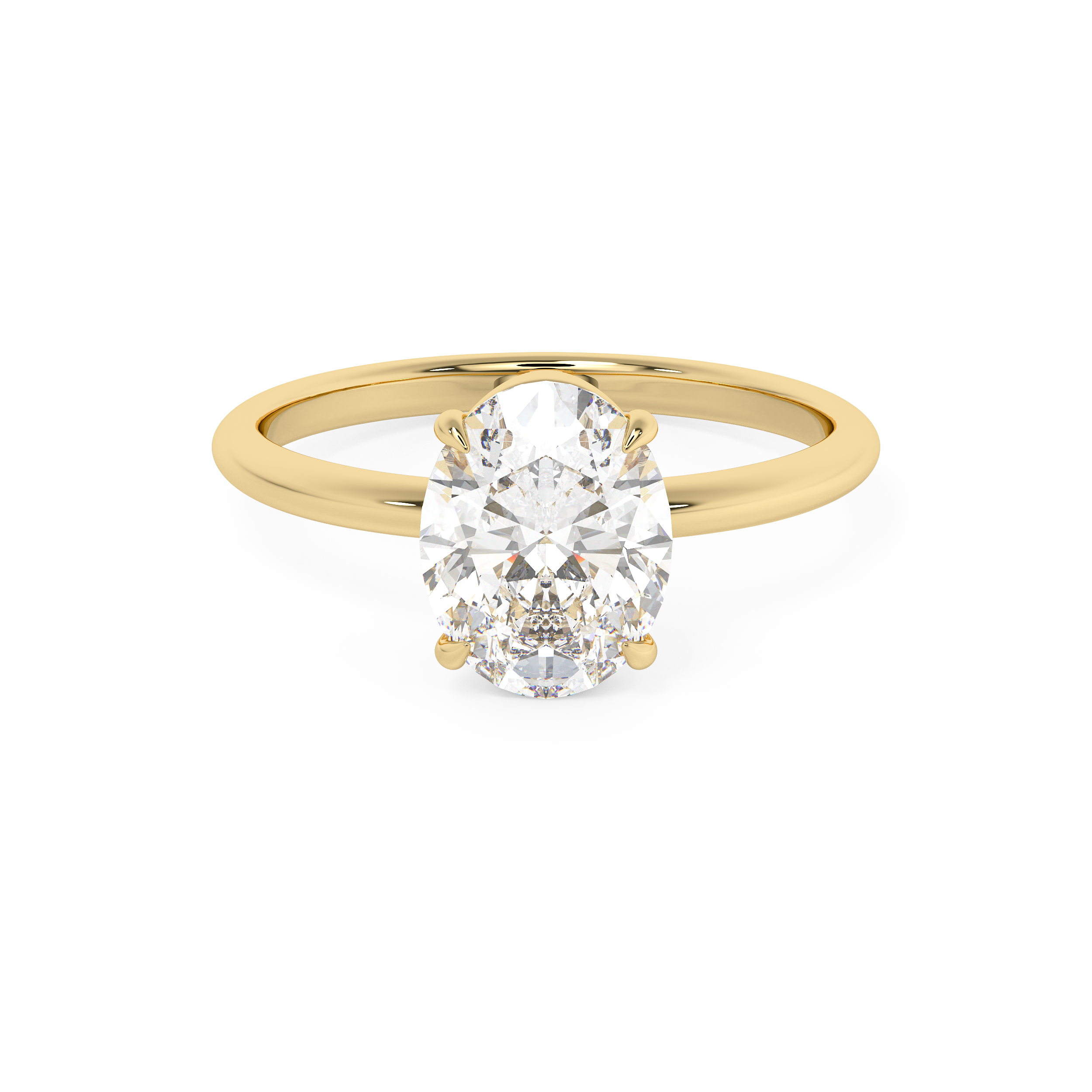 Oval Solitaire Lab Grown Diamond Engagement Ring