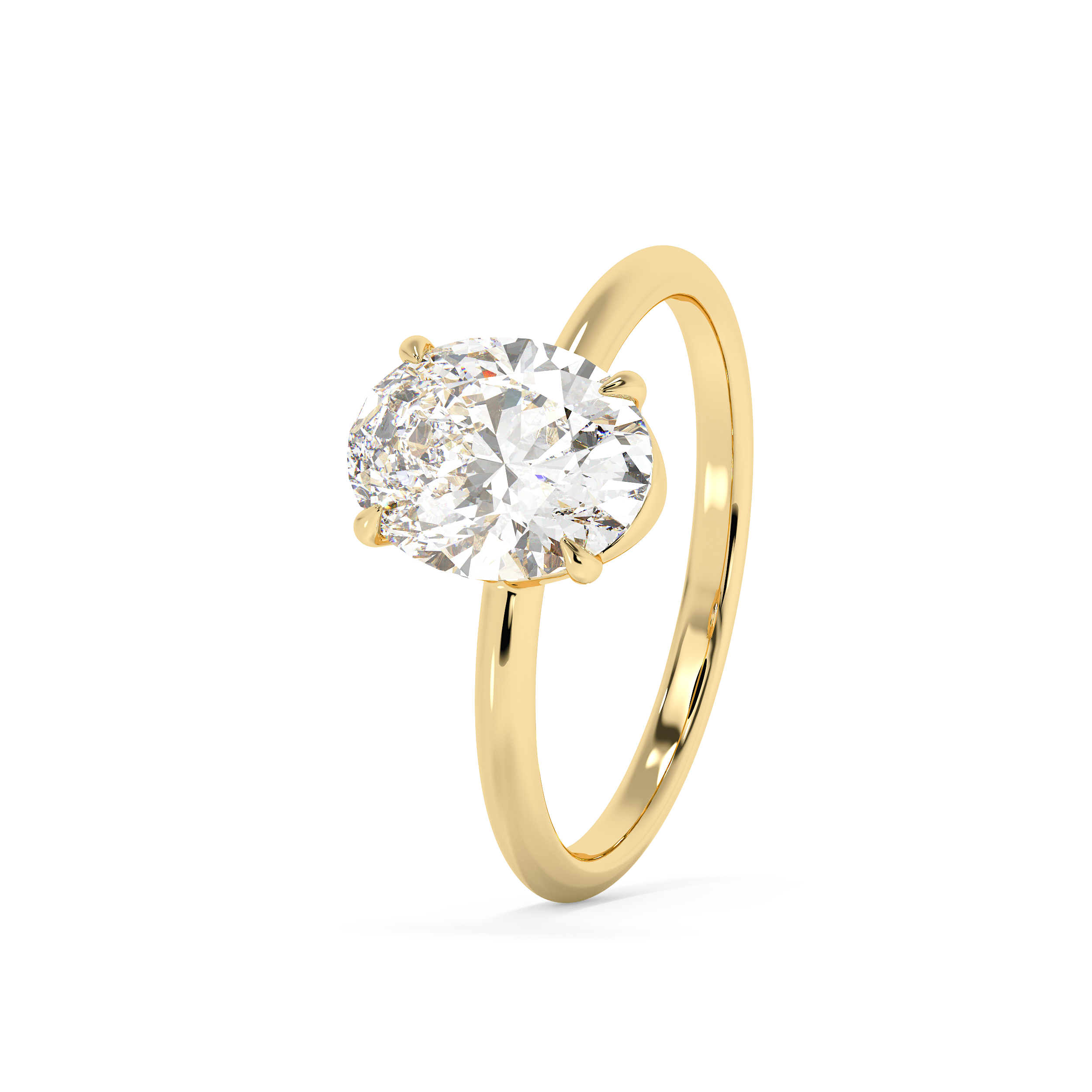 Oval Solitaire Lab Grown Diamond Engagement Ring
