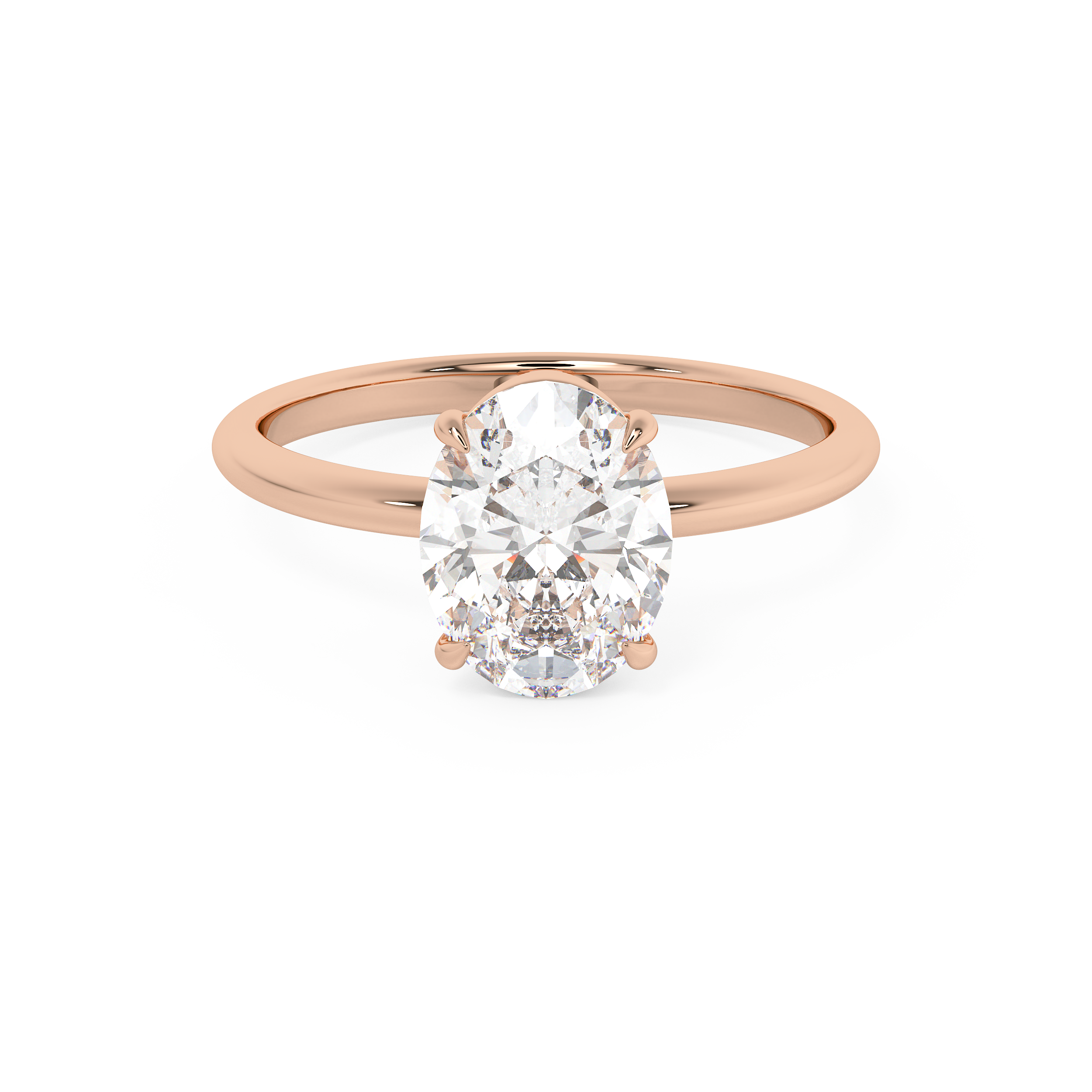 Oval Solitaire Lab Grown Diamond Engagement Ring