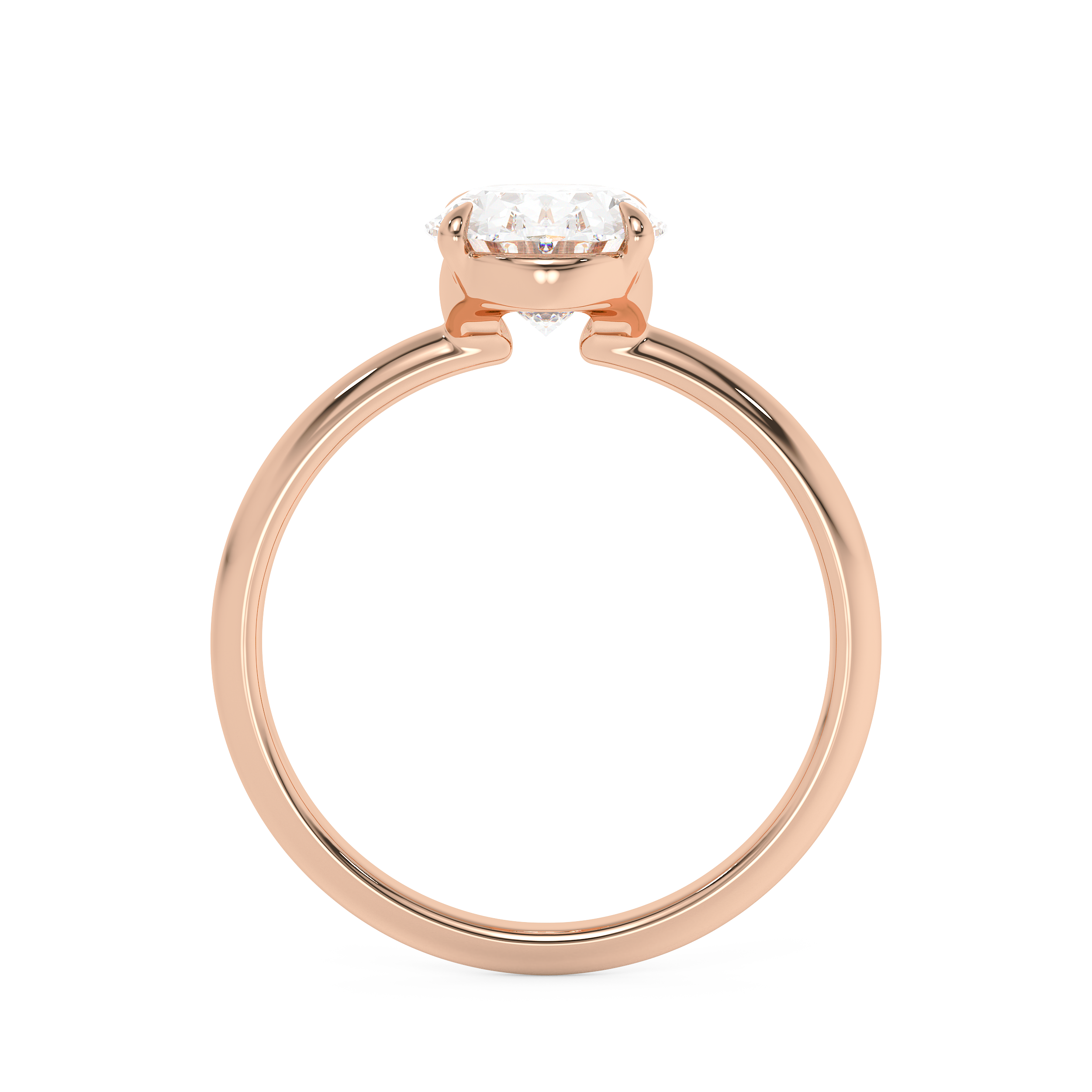 Oval Solitaire Lab Grown Diamond Engagement Ring