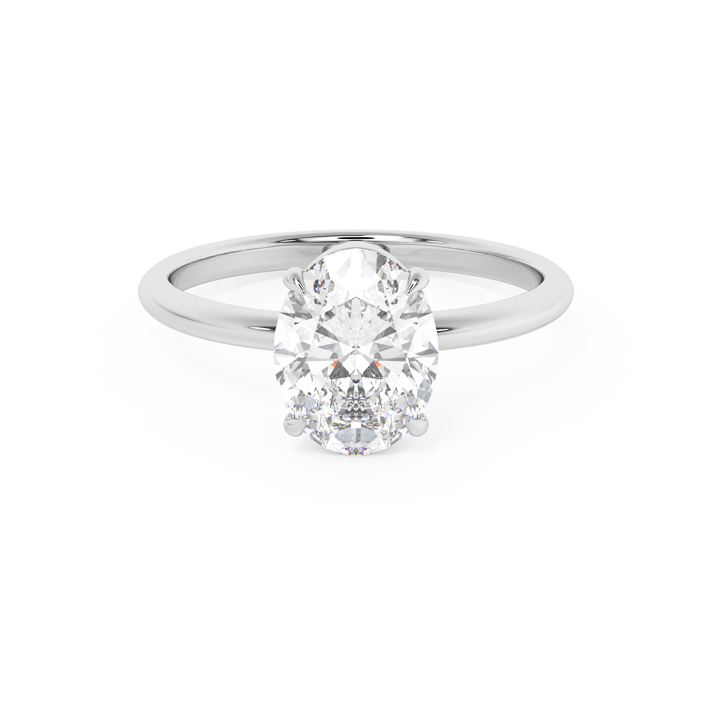 Oval Solitaire Lab Grown Diamond Engagement Ring