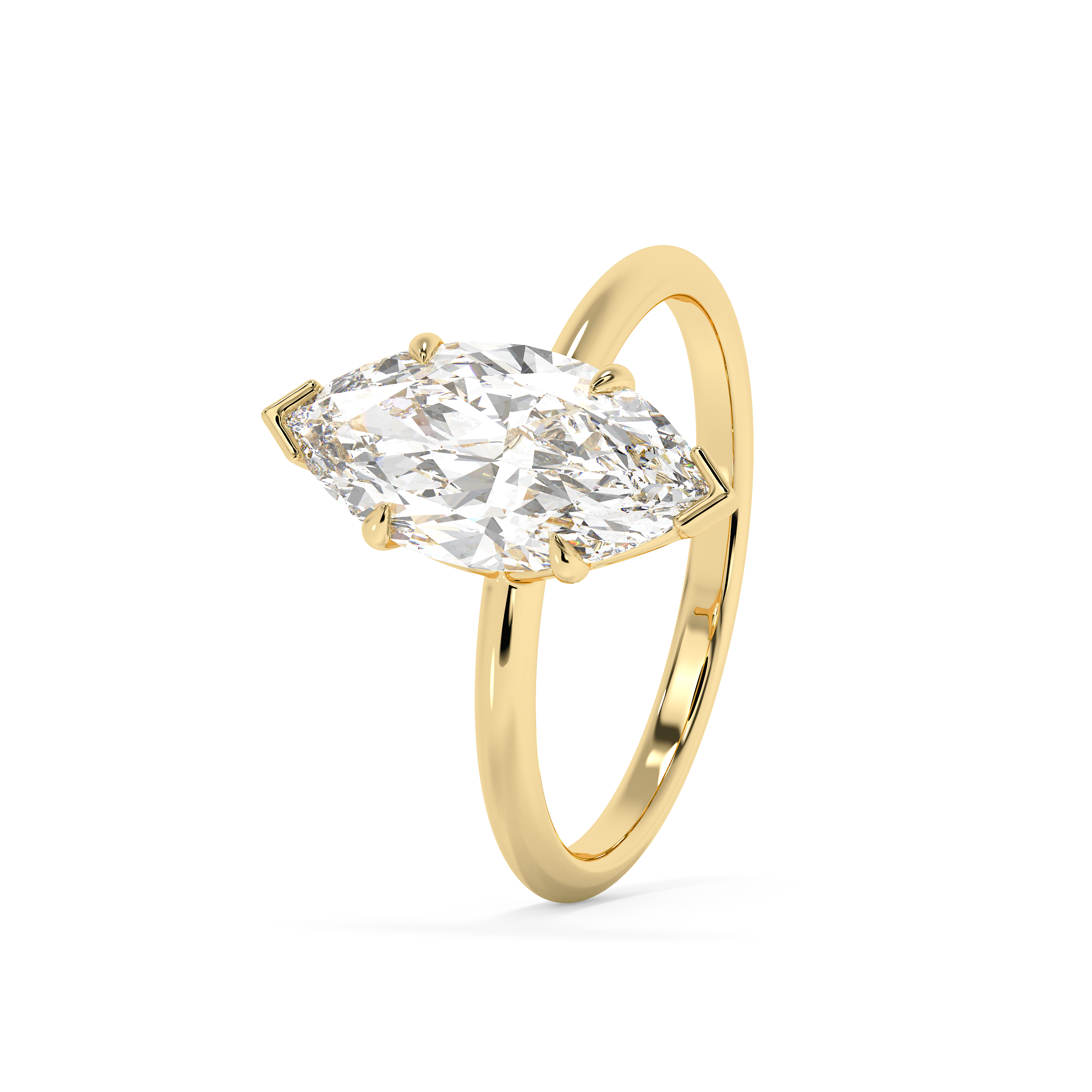 Marquise Solitaire Lab Grown Diamond Engagement Ring