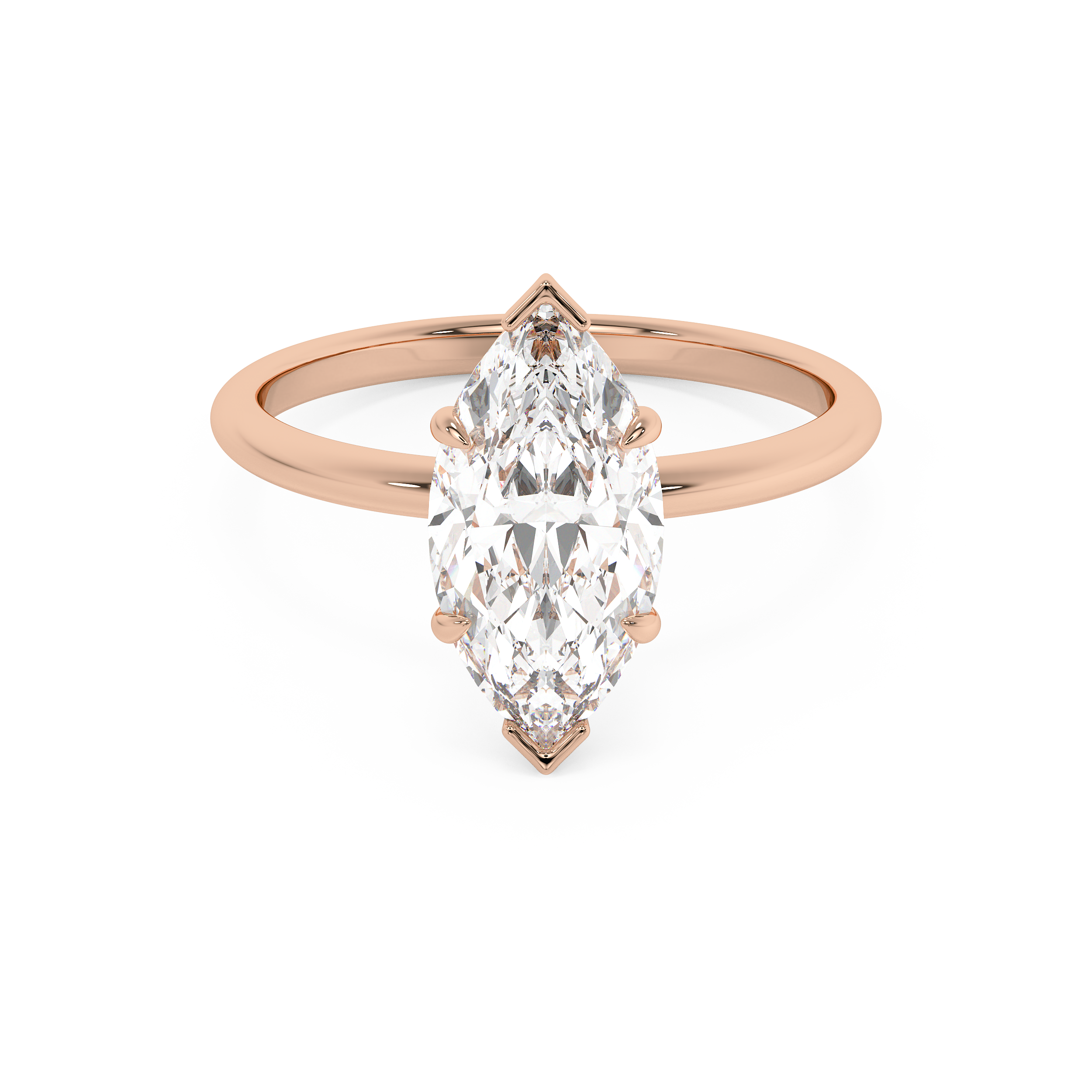 Marquise Solitaire Lab Grown Diamond Engagement Ring
