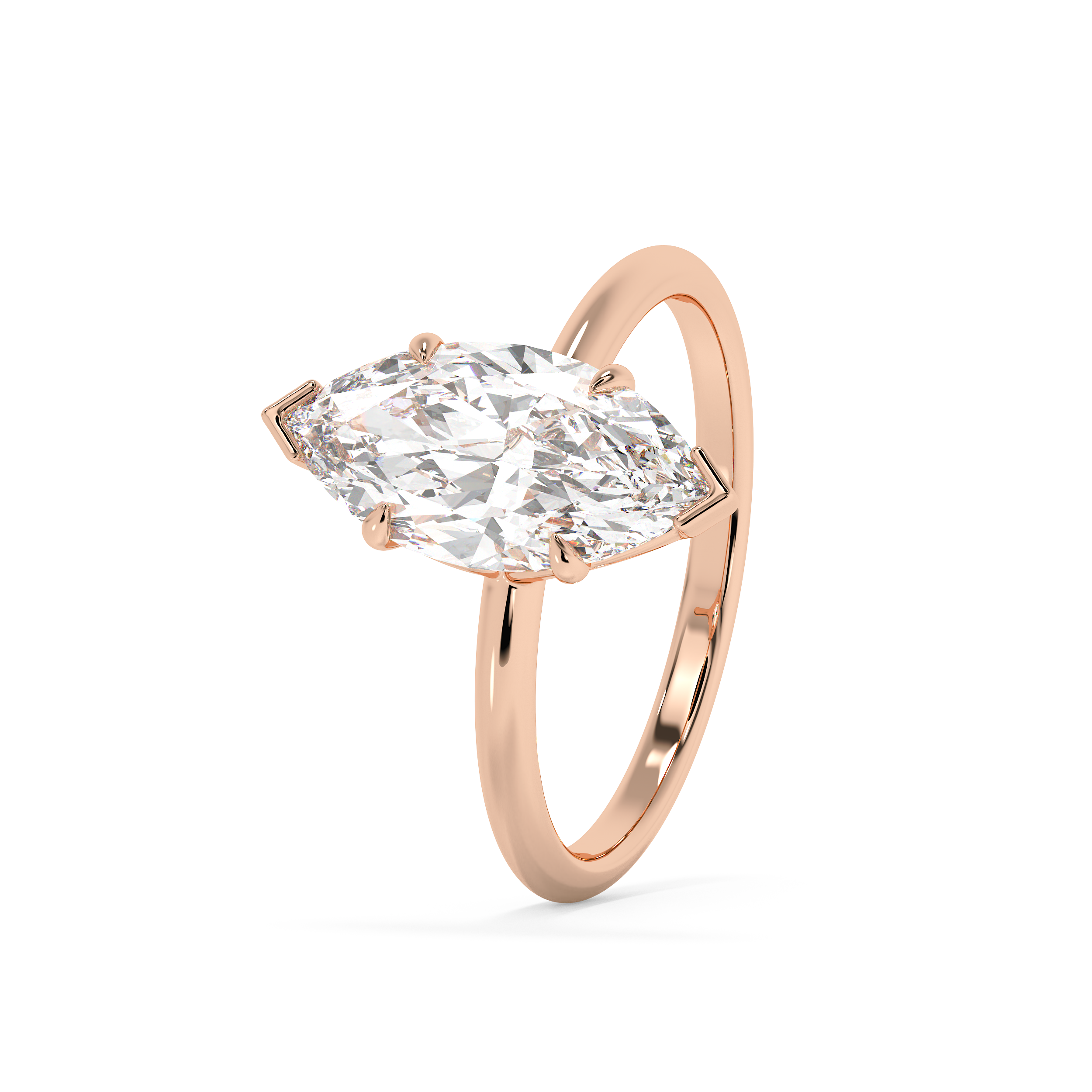 Marquise Solitaire Lab Grown Diamond Engagement Ring