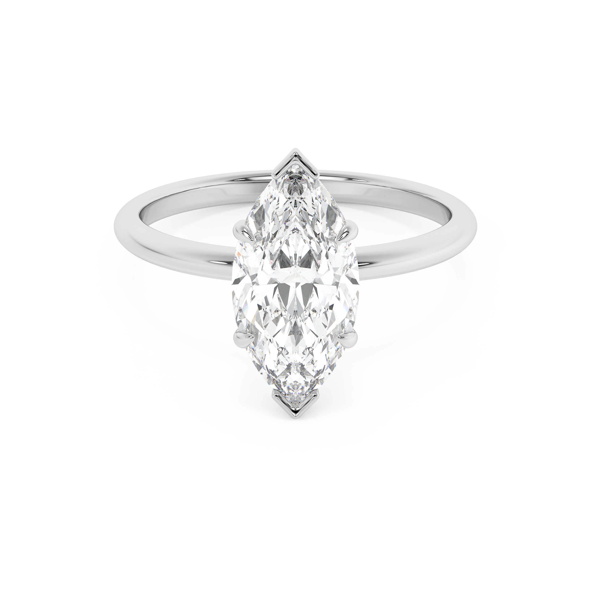 Marquise Solitaire Lab Grown Diamond Engagement Ring