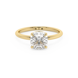 Cushion Solitaire Lab Grown Diamond Engagement Ring