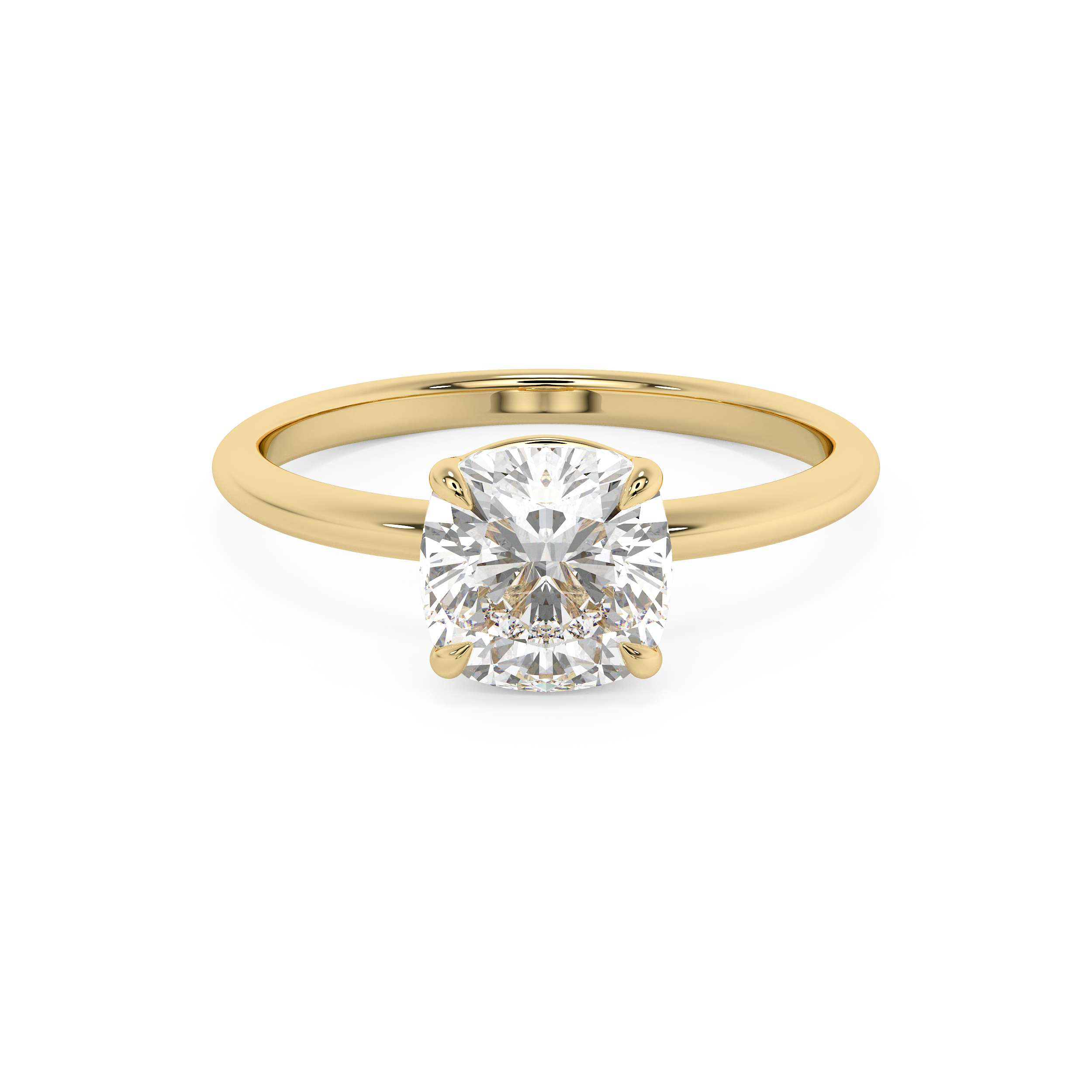 Cushion Solitaire Lab Grown Diamond Engagement Ring