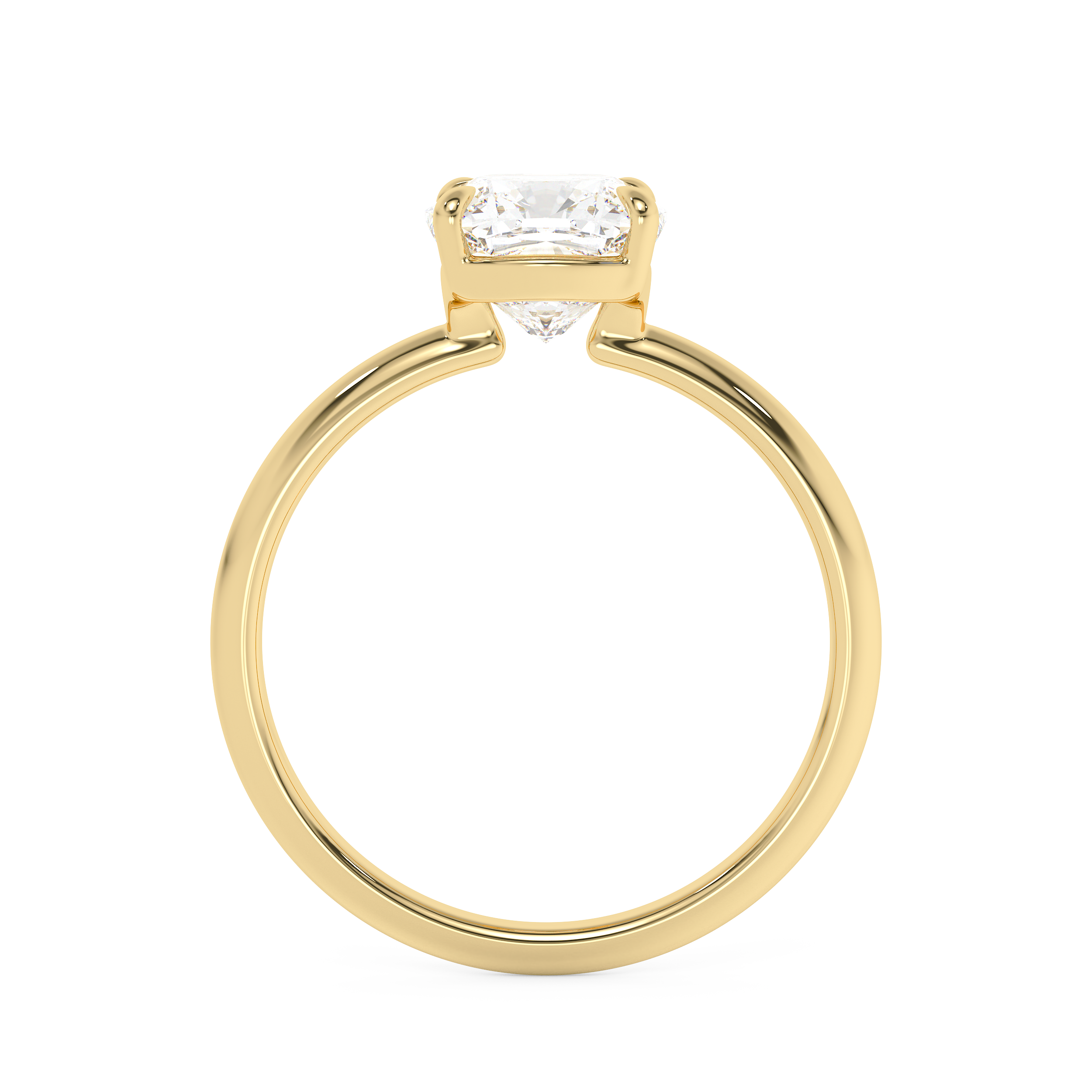 Cushion Solitaire Lab Grown Diamond Engagement Ring