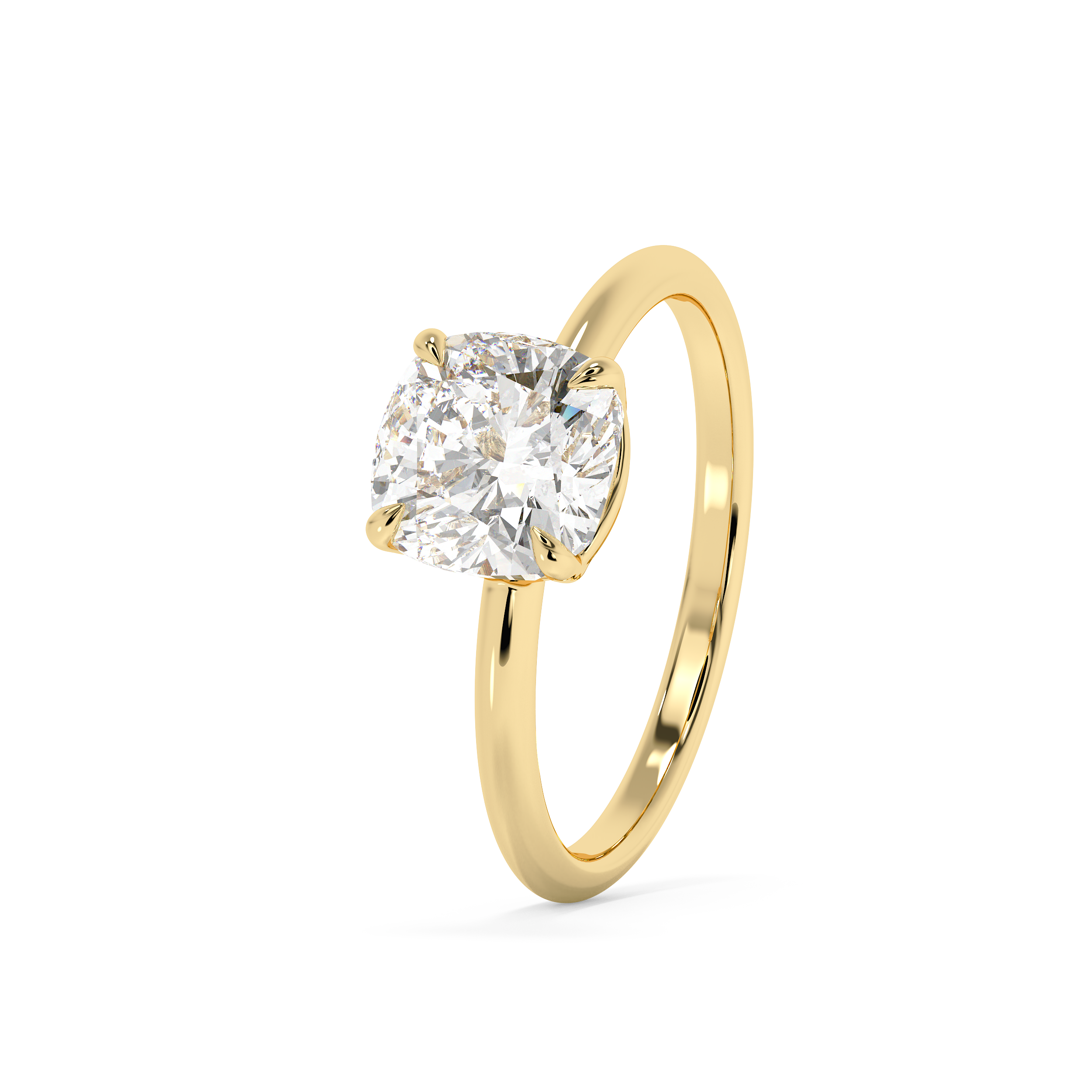 Cushion Solitaire Lab Grown Diamond Engagement Ring