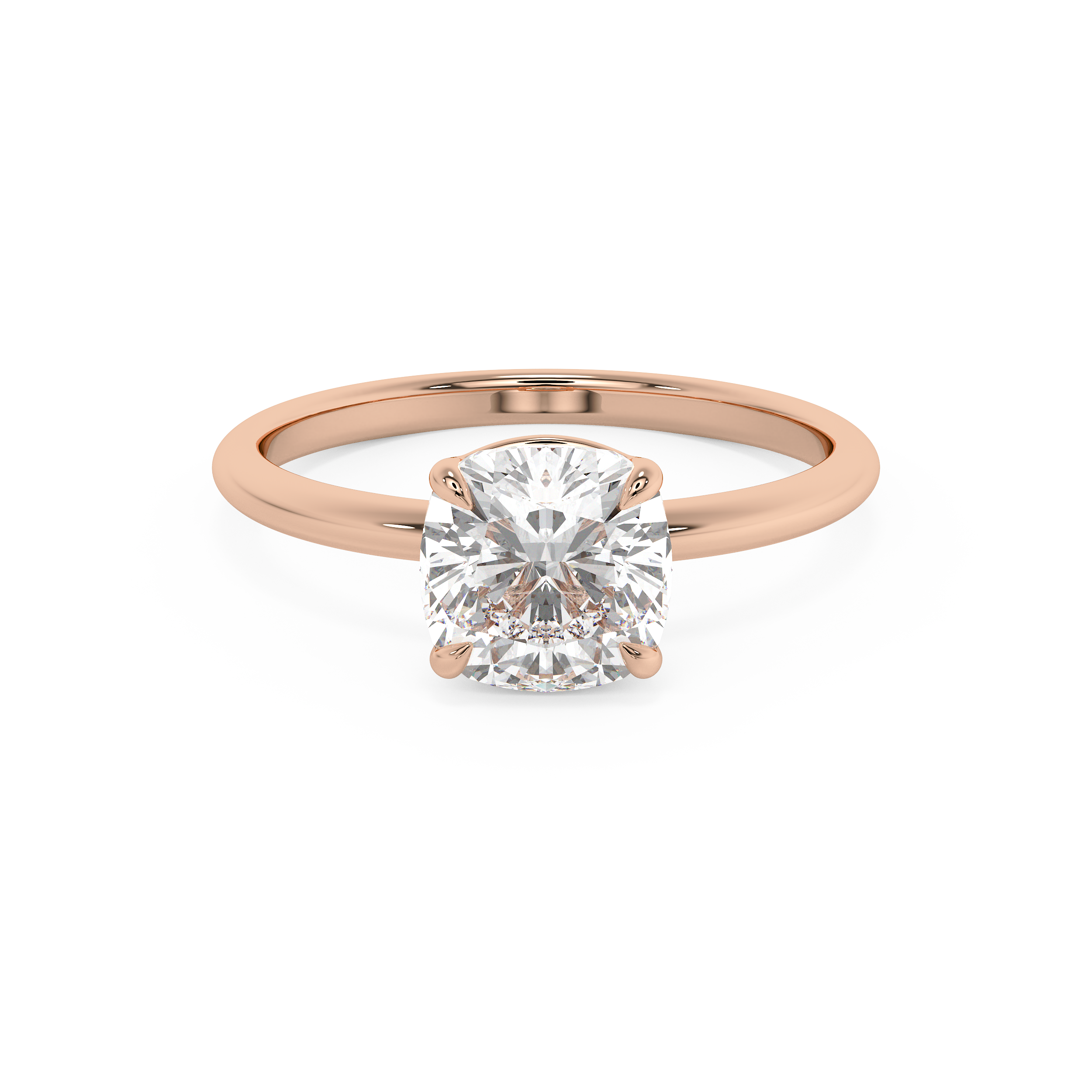 Cushion Solitaire Lab Grown Diamond Engagement Ring