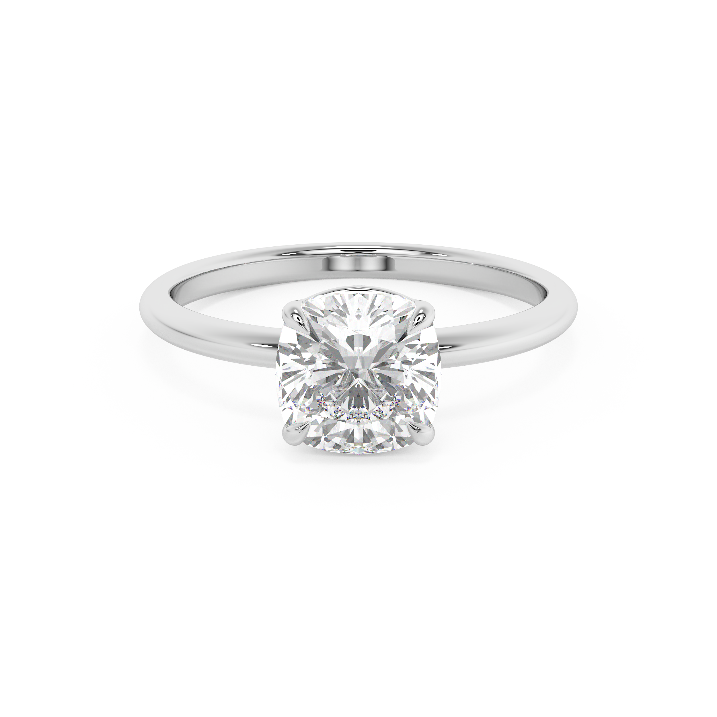 Cushion Solitaire Lab Grown Diamond Engagement Ring