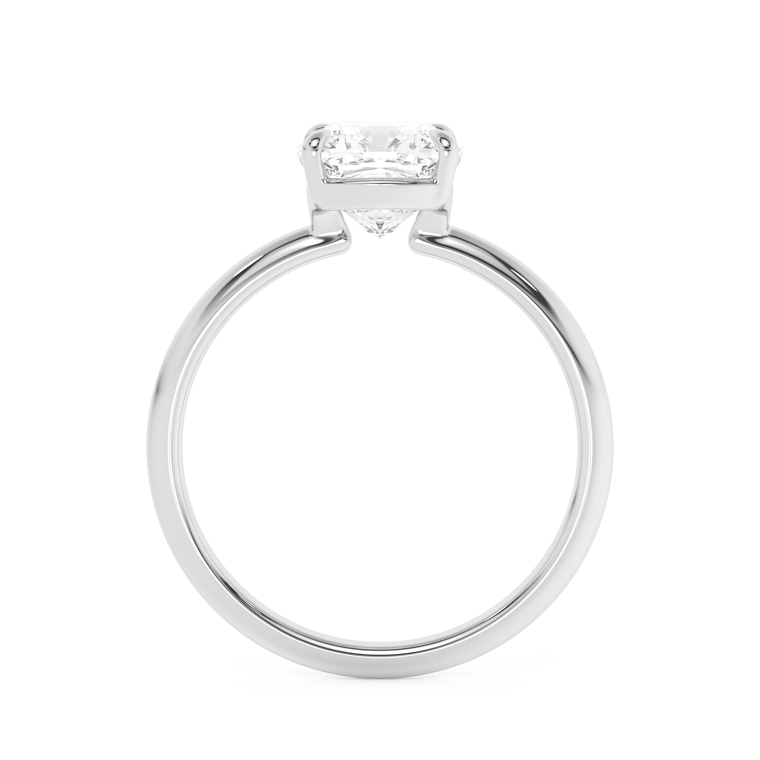 Cushion Solitaire Lab Grown Diamond Engagement Ring