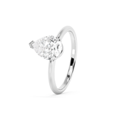 Pear Solitaire Lab Grown Diamond Engagement Ring