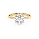 Round Hidden Halo Lab Grown Diamond Engagement Ring