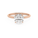 Round Hidden Halo Lab Grown Diamond Engagement Ring