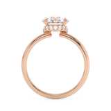 Round Hidden Halo Lab Grown Diamond Engagement Ring