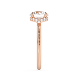 Round Hidden Halo Lab Grown Diamond Engagement Ring
