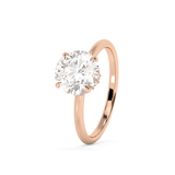 Round Hidden Halo Lab Grown Diamond Engagement Ring