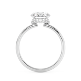 Round Hidden Halo Lab Grown Diamond Engagement Ring