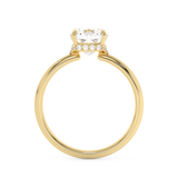 Cushion Hidden Halo Lab Grown Diamond Engagement Ring