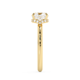 Cushion Hidden Halo Lab Grown Diamond Engagement Ring