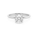 Cushion Hidden Halo Lab Grown Diamond Engagement Ring
