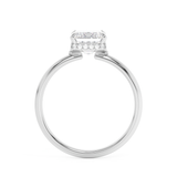 Emerald Hidden Halo Lab Grown Diamond Engagement Ring