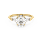 Oval Three Stone Lab Grown Diamond Engagement Ring