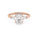 Oval Three Stone Lab Grown Diamond Engagement Ring