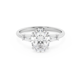 Oval Three Stone Lab Grown Diamond Engagement Ring