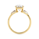 Round Three Stone Lab Grown Diamond Engagement Ring
