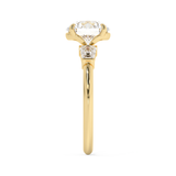 Round Three Stone Lab Grown Diamond Engagement Ring