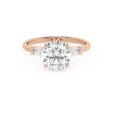 Round Three Stone Lab Grown Diamond Engagement Ring