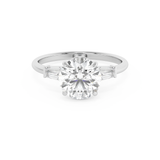 Round Three Stone Lab Grown Diamond Engagement Ring