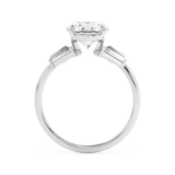 Round Three Stone Lab Grown Diamond Engagement Ring