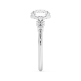 Round Three Stone Lab Grown Diamond Engagement Ring