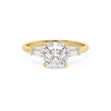 Cushion Three Stone Lab Grown Diamond Engagement Ring